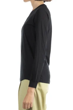 Fashion AURALEE SEAMLESS LS TEE - Black