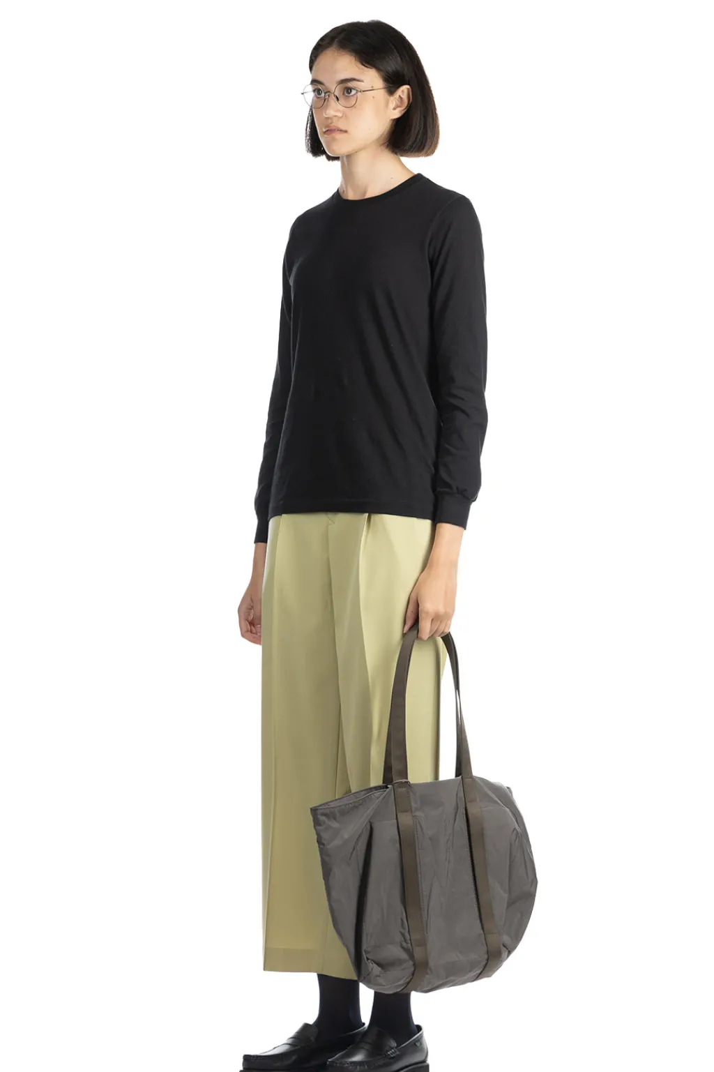Fashion AURALEE SEAMLESS LS TEE - Black