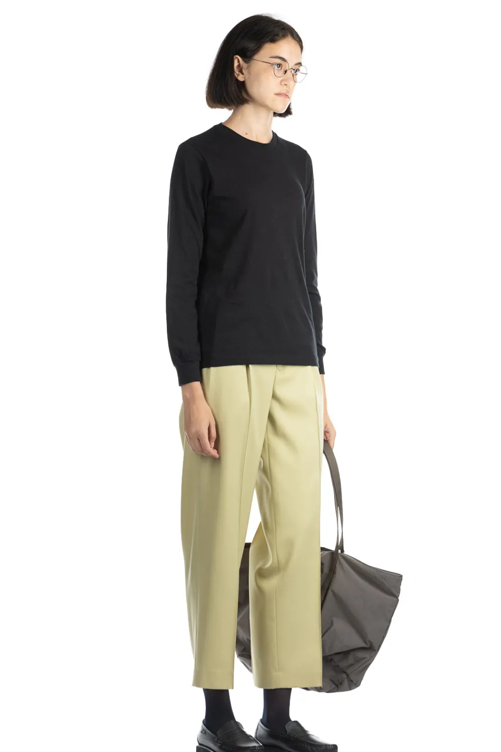 Fashion AURALEE SEAMLESS LS TEE - Black