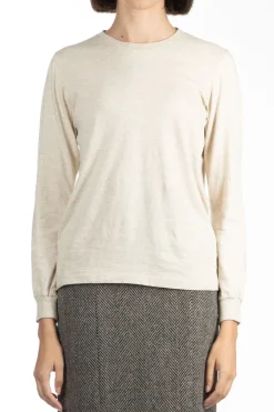 Sale AURALEE SEAMLESS LS TEE - Brown