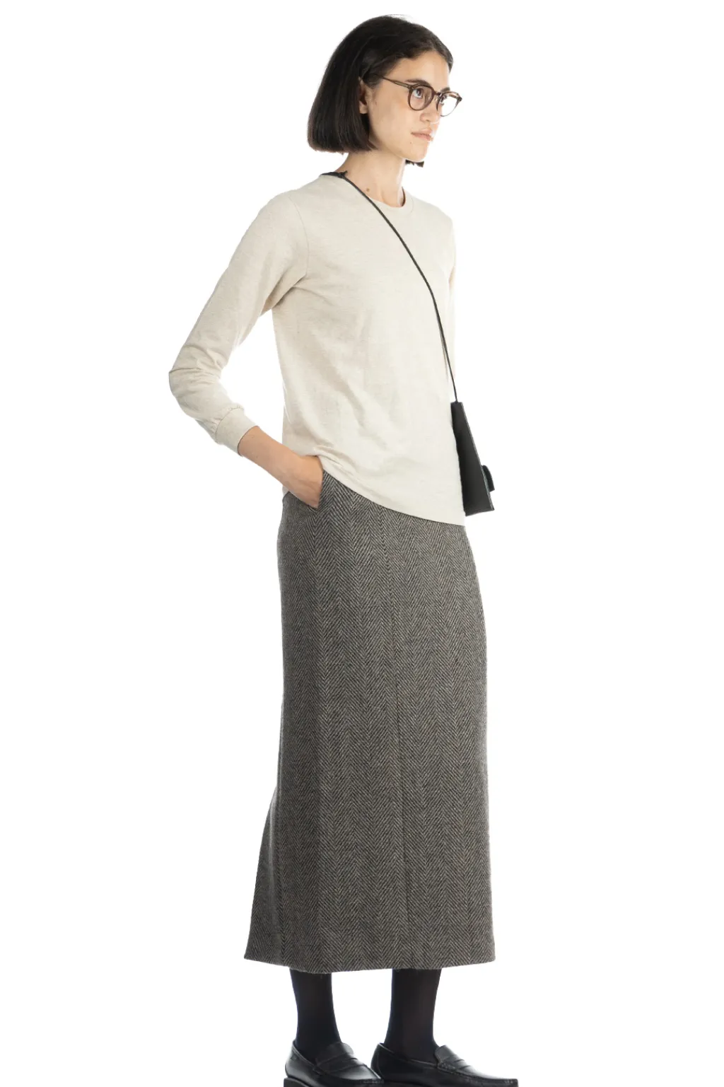Sale AURALEE SEAMLESS LS TEE - Brown
