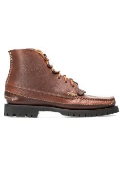 Outlet Yuketen Semi Handsewn Maine Guide 6 Eye DB Boots w Kiltie-G Brown