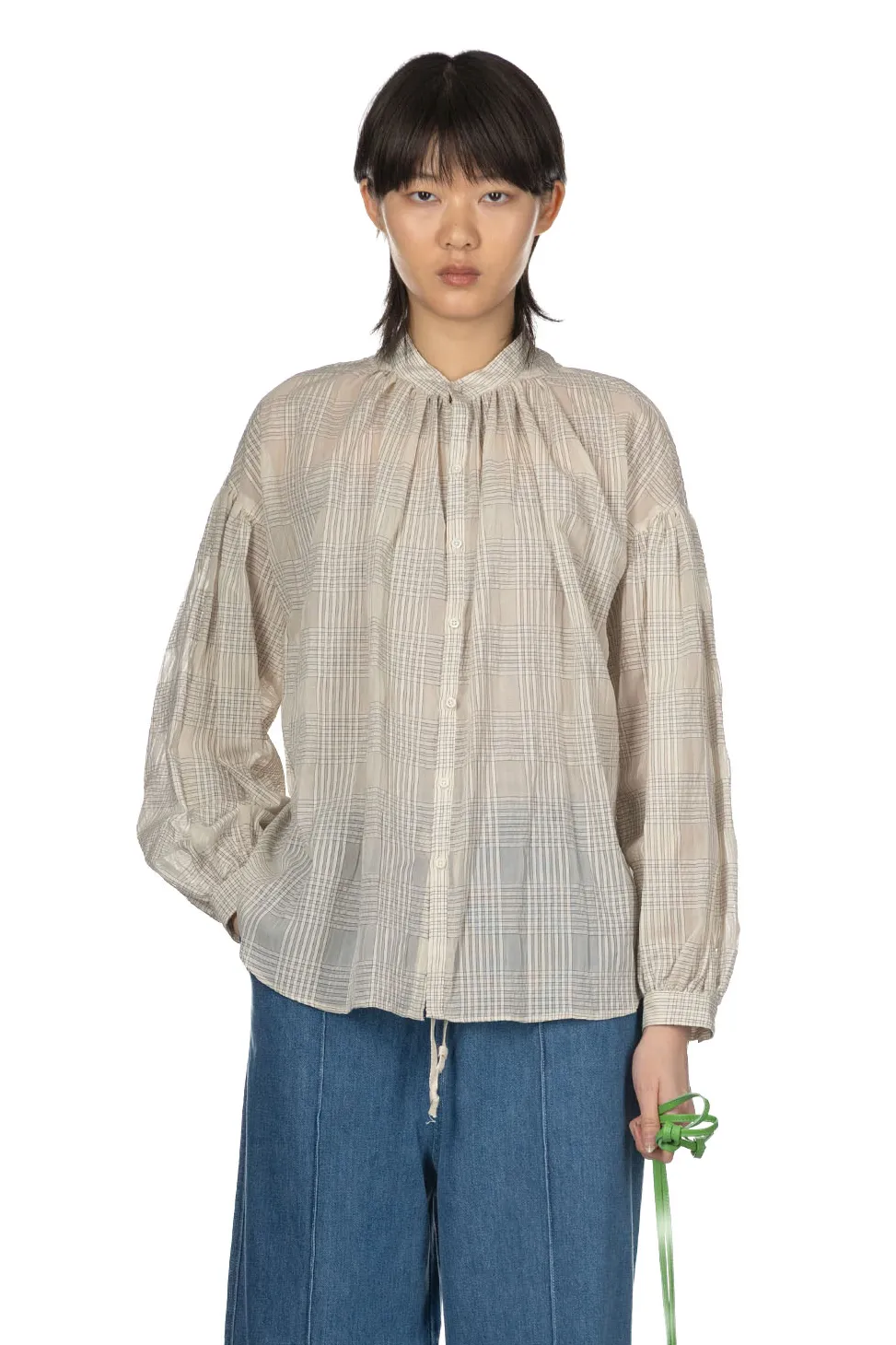 Online Manon Sheer Check Amical Shirt - Ivory