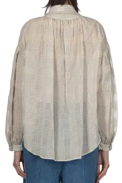 Online Manon Sheer Check Amical Shirt - Ivory