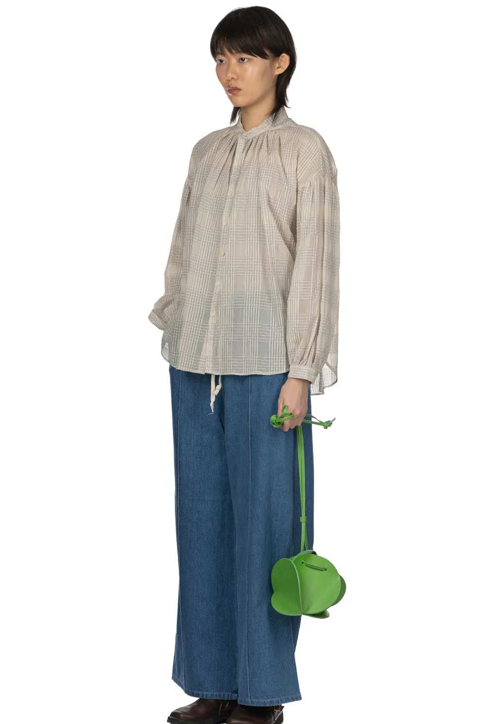 Online Manon Sheer Check Amical Shirt - Ivory