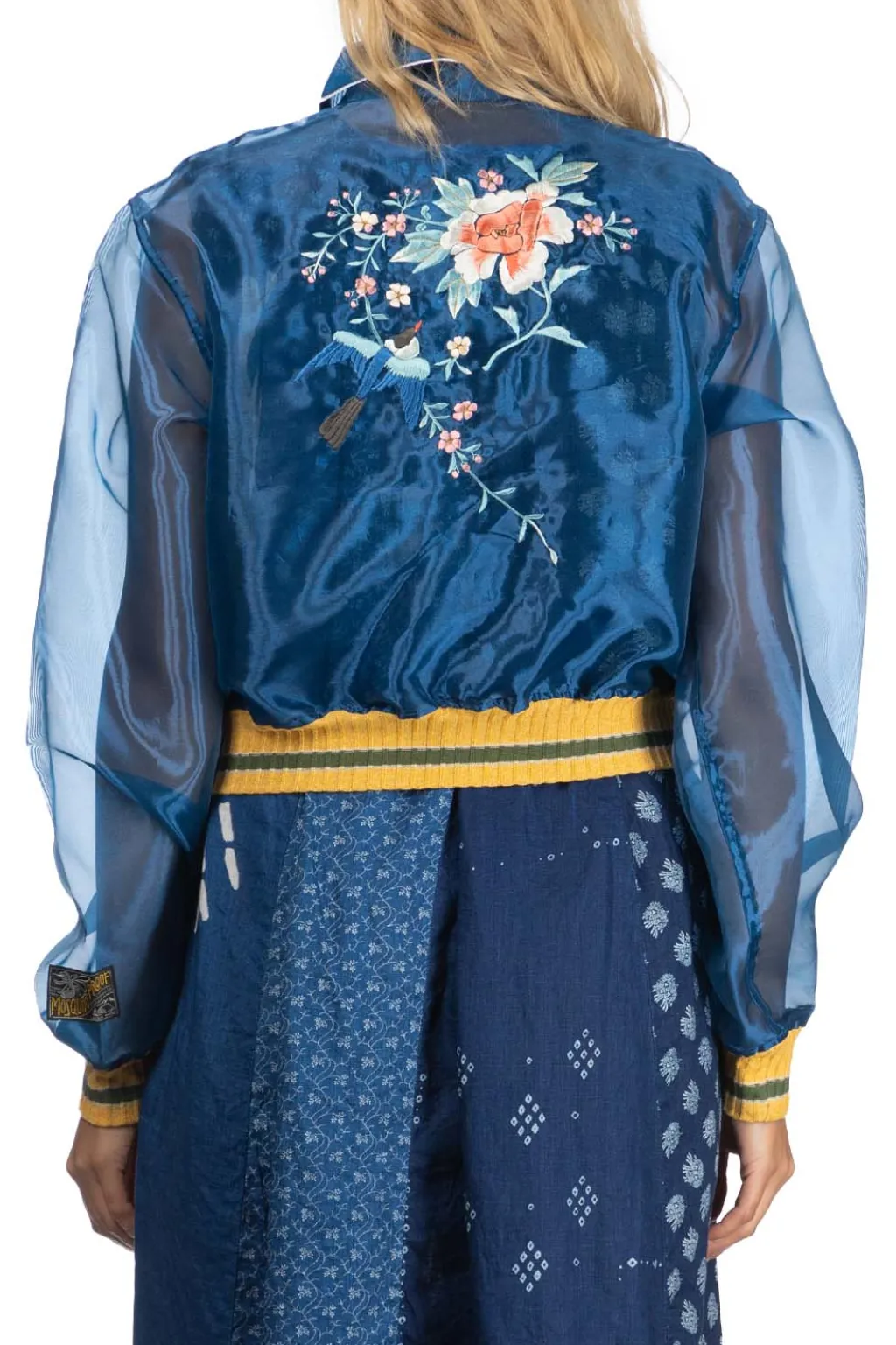 Outlet Kapital Sheer Pearl Drizzler JKT (MAGPIE) - Dark Blue