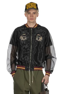 Online Kapital Sheer Pearl Mosquito Guard Souvenir Jacket - Tiger - Black