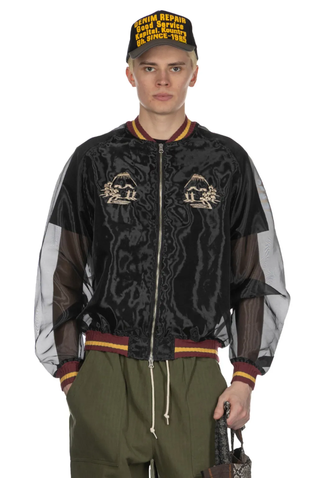 Online Kapital Sheer Pearl Mosquito Guard Souvenir Jacket - Tiger - Black