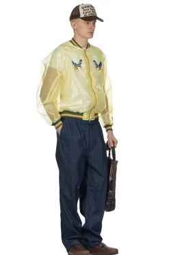 Clearance Kapital Sheer Pearl Mosquito Guard Souvenir Jacket Jamaica - Yellow