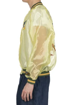 Clearance Kapital Sheer Pearl Mosquito Guard Souvenir Jacket Jamaica - Yellow