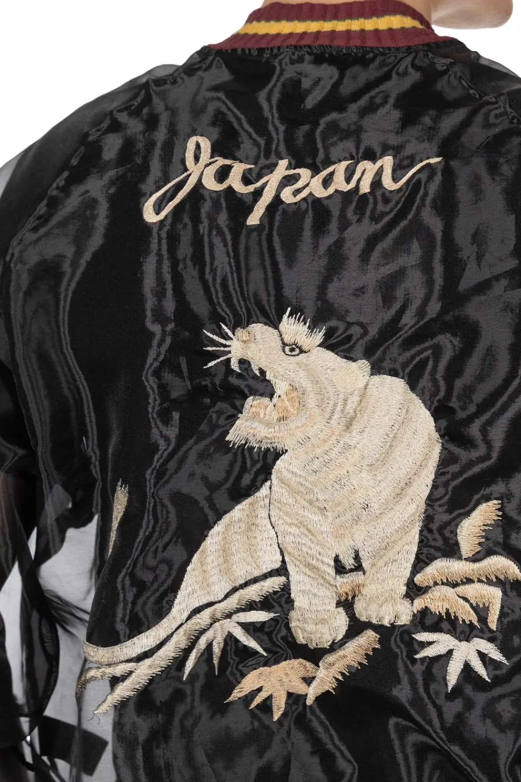 Online Kapital Sheer Pearl Mosquito Guard Souvenir Jacket - Tiger - Black