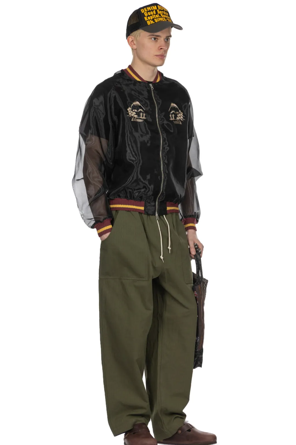 Online Kapital Sheer Pearl Mosquito Guard Souvenir Jacket - Tiger - Black