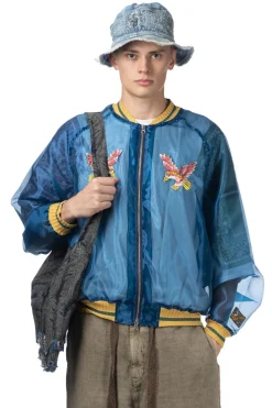 Outlet Kapital Sheer Pearl Souvenir JKT (EAGLE) - Dark Blue