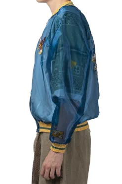 Outlet Kapital Sheer Pearl Souvenir JKT (EAGLE) - Dark Blue