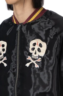 Sale Kapital Sheer Pearl Souvenir JKT (RAIN SKULL) - Black