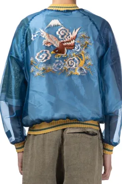 Outlet Kapital Sheer Pearl Souvenir JKT (EAGLE) - Dark Blue