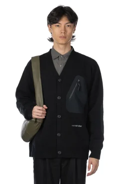Online And Wander Shetland Wool Cardigan - Black