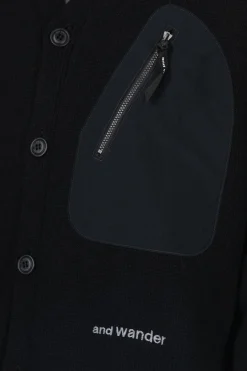 Online And Wander Shetland Wool Cardigan - Black