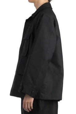 Best marka Shetland Wool Dobby B.D.U Jacket - Top Black
