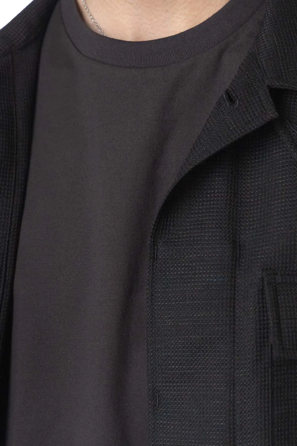 Best marka Shetland Wool Dobby B.D.U Jacket - Top Black