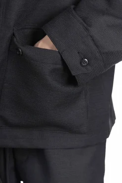 Best marka Shetland Wool Dobby B.D.U Jacket - Top Black