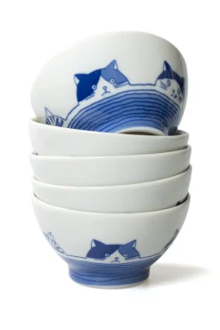 Fashion Mino Pottery SHICHITA Rice Bowl - Set of 5