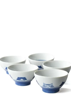 Fashion Mino Pottery SHICHITA Rice Bowl - Set of 5