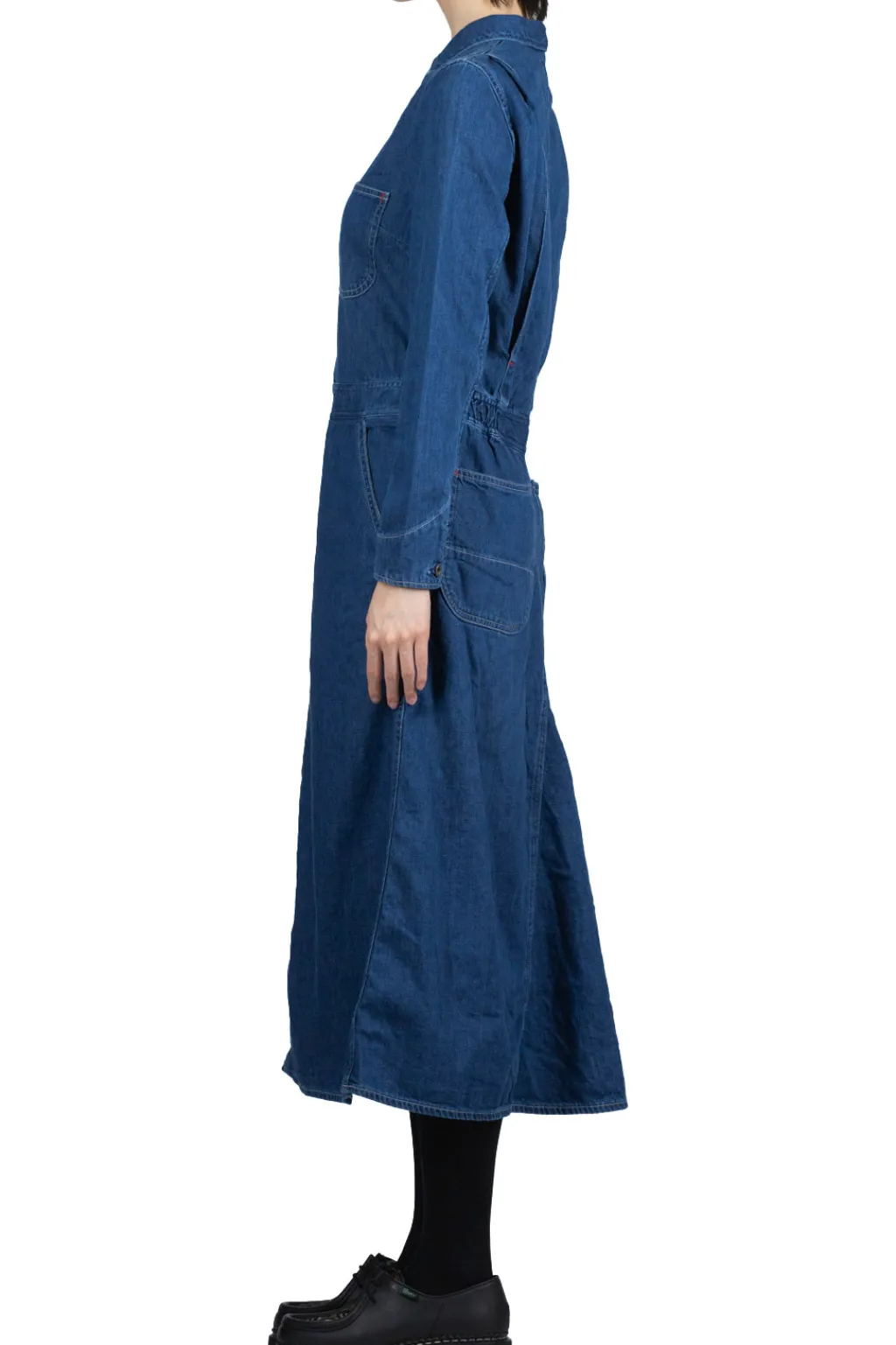 Best Kapital Shirt Denim All-In-One Skirt - Indigo