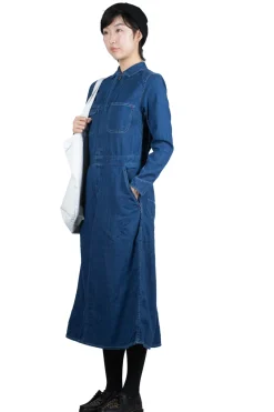 Best Kapital Shirt Denim All-In-One Skirt - Indigo