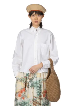 Online OrSlow Short Button Down Shirt with Paint - White
