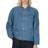 Hot Nanamica Short Denim Jacket - Light Indigo