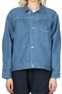 Hot Nanamica Short Denim Jacket - Light Indigo