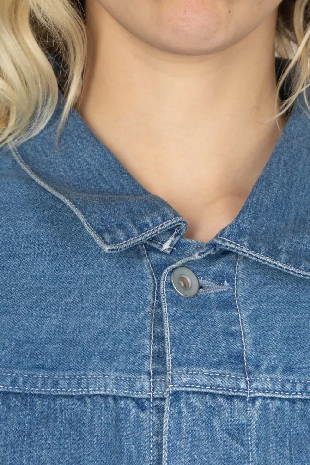 Hot Nanamica Short Denim Jacket - Light Indigo