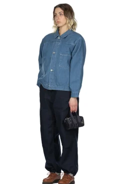 Hot Nanamica Short Denim Jacket - Light Indigo
