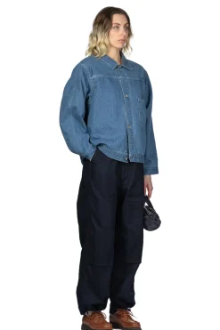 Hot Nanamica Short Denim Jacket - Light Indigo