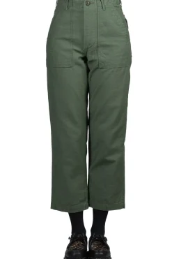 Sale OrSlow Short Length US Army Fatigue Pants - Green
