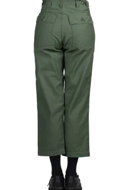 Sale OrSlow Short Length US Army Fatigue Pants - Green