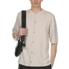 Discount LEMAIRE Short Sleeve Overshirt - Sone Beige Melange