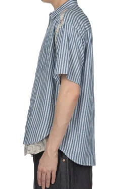 Sale Comme Des Garcons Homme Short Sleeve Shirt - Blue x Off White