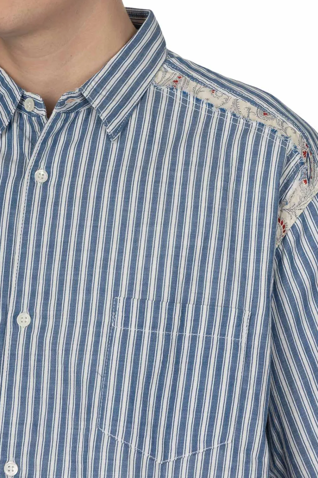 Sale Comme Des Garcons Homme Short Sleeve Shirt - Blue x Off White