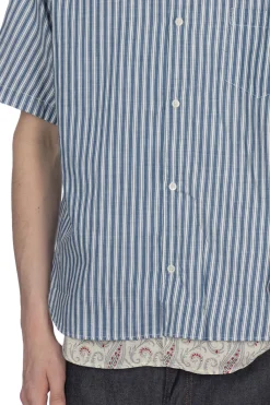 Sale Comme Des Garcons Homme Short Sleeve Shirt - Blue x Off White