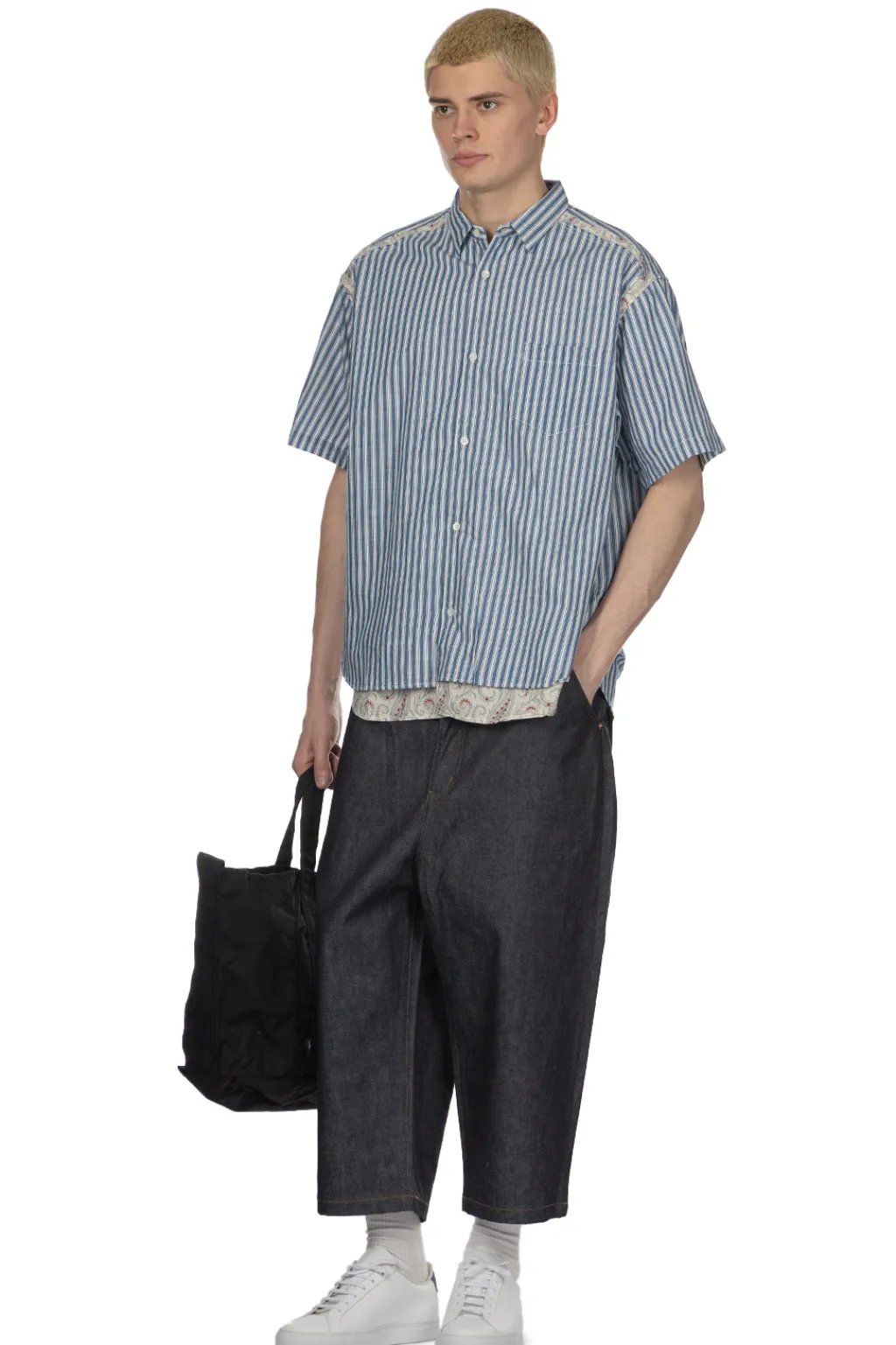 Sale Comme Des Garcons Homme Short Sleeve Shirt - Blue x Off White