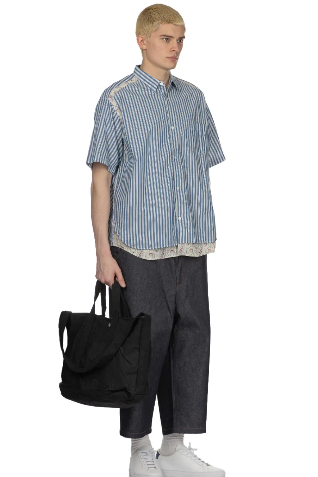 Sale Comme Des Garcons Homme Short Sleeve Shirt - Blue x Off White