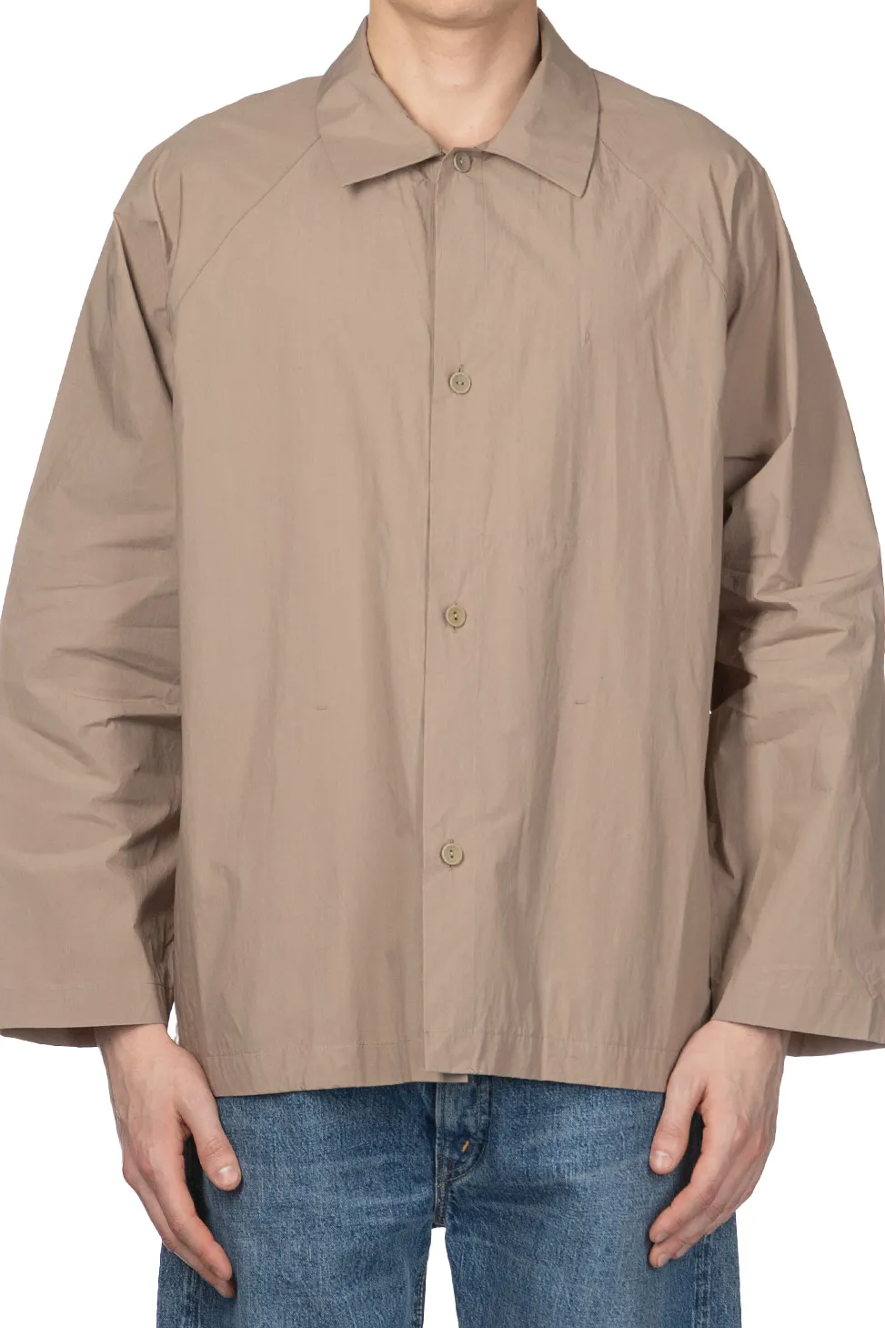 Fashion Still by Hand Silicone Coated Shirt Jacket - Mocha Beige