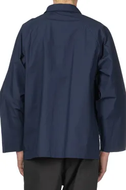 Best Still by Hand Silicone Coated Shirt Jacket - Deep Blue