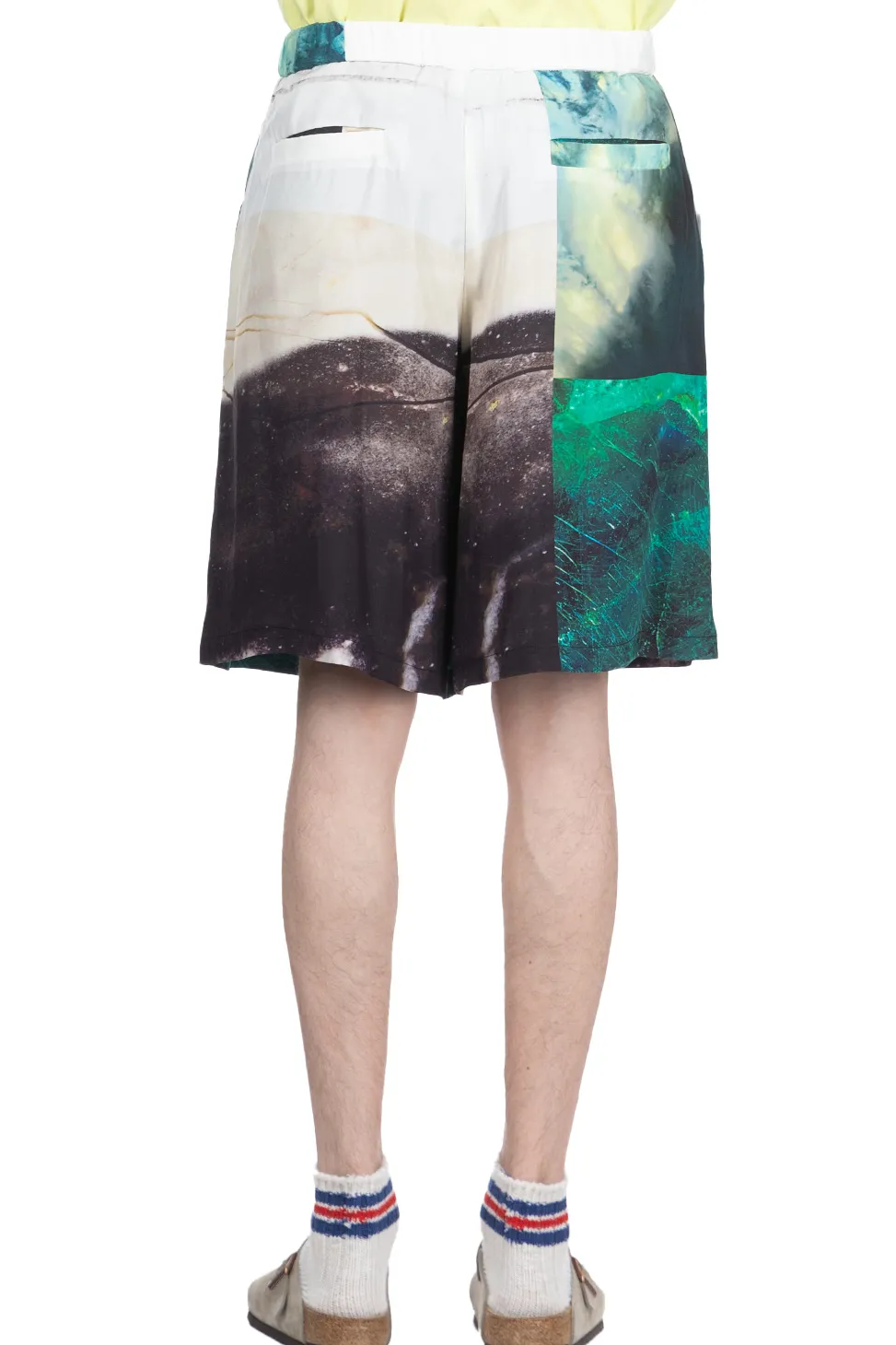 Sale TAAKK SILK ABOVE-THE KNEE SHORTS - Green