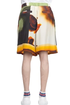 Discount TAAKK SILK ABOVE-THE KNEE SHORTS - Orange