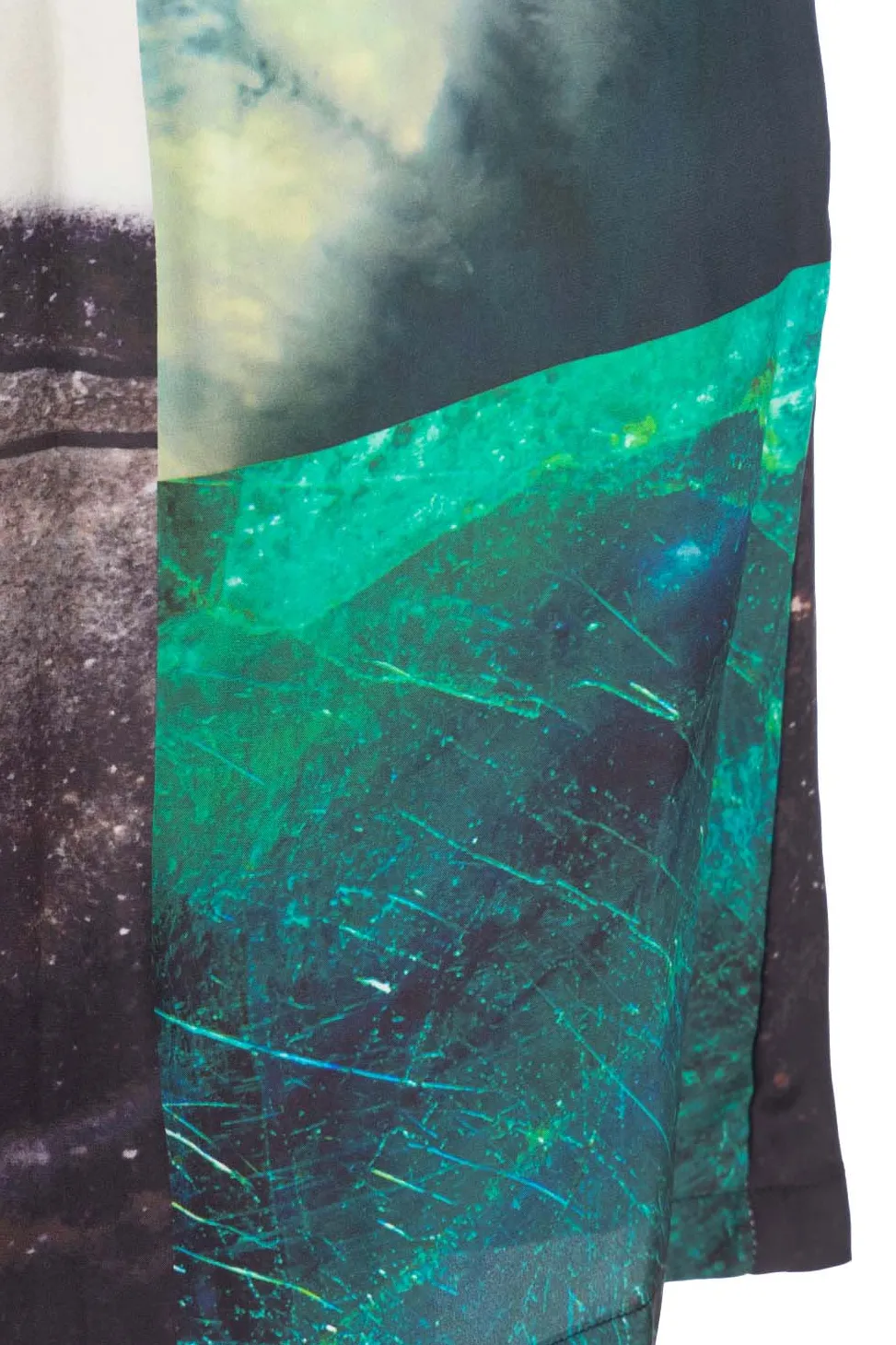 Sale TAAKK SILK ABOVE-THE KNEE SHORTS - Green