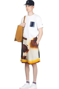 Discount TAAKK SILK ABOVE-THE KNEE SHORTS - Orange