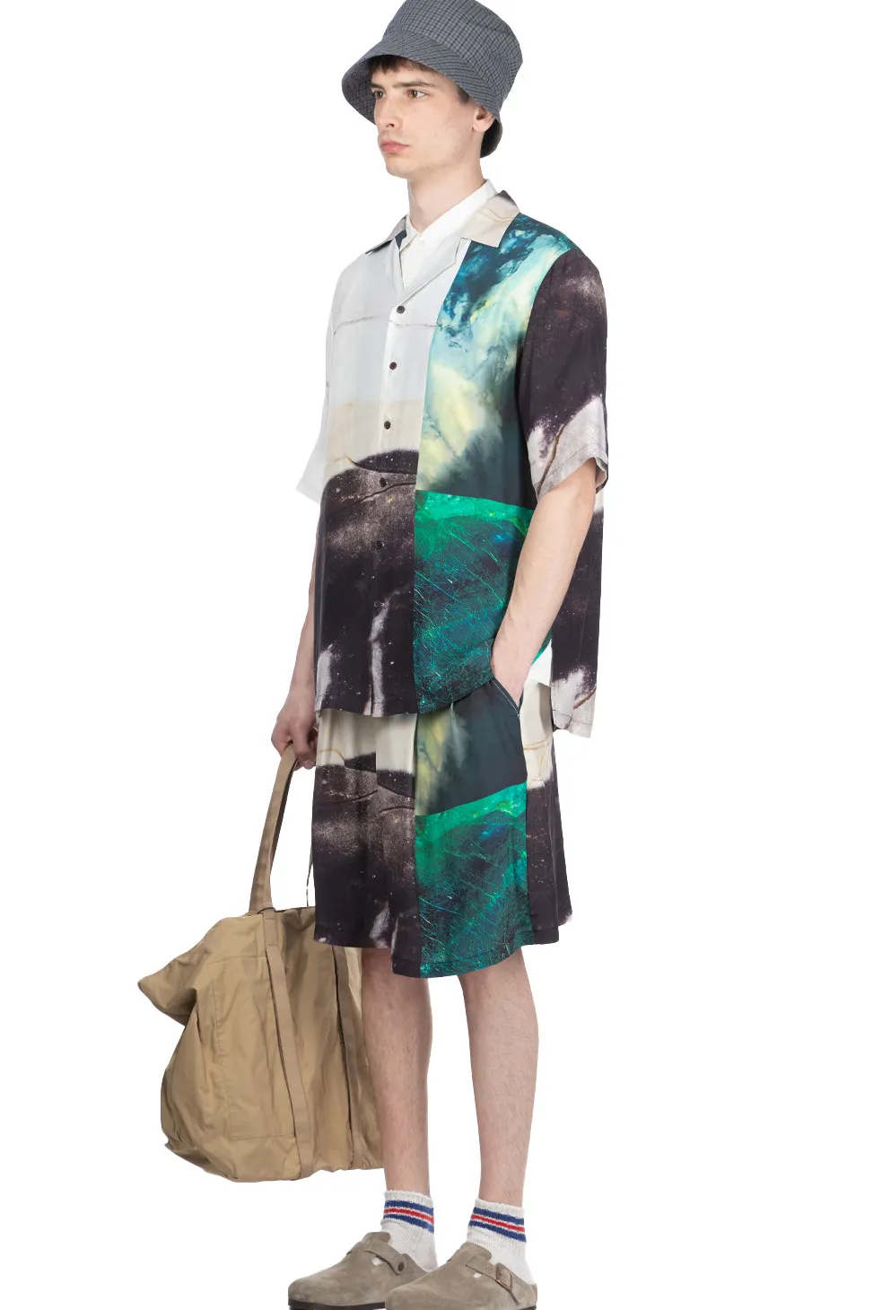 Sale TAAKK SILK ABOVE-THE KNEE SHORTS - Green